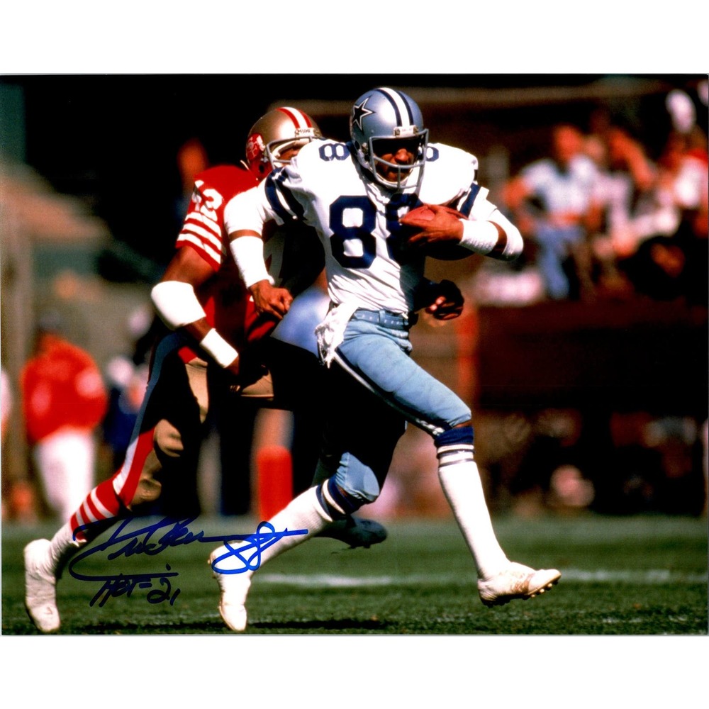 Drew Pearson Signed 8x10 Photo Dallas Cowboys COA Certified NFL - HOF 21 b